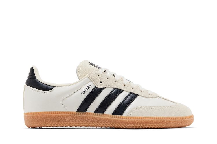 adidas Samba OG J 'Cream Black Satin' — Cream White/Core Black/Gum