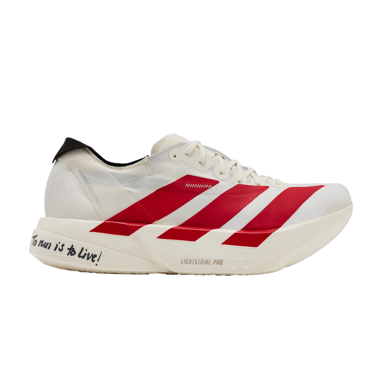 adidas Adizero Adios Pro 4 'To Run is to Live!' — Off White/Better Scarlet/Core Black