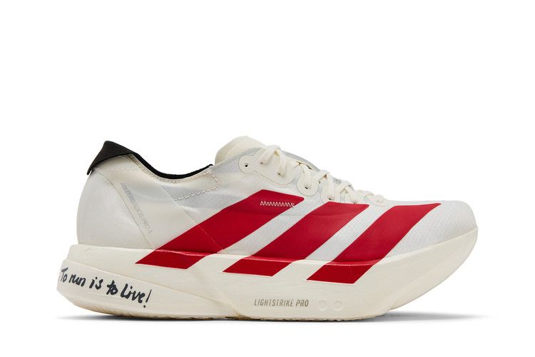 adidas Adizero Adios Pro 4 'To Run is to Live!' — Off White/Better Scarlet/Core Black