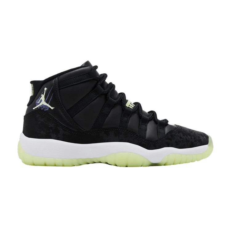 Air Jordan 11 Retro GS 'Inner Beast' — Black/Barely Volt/Dark Raisin/White