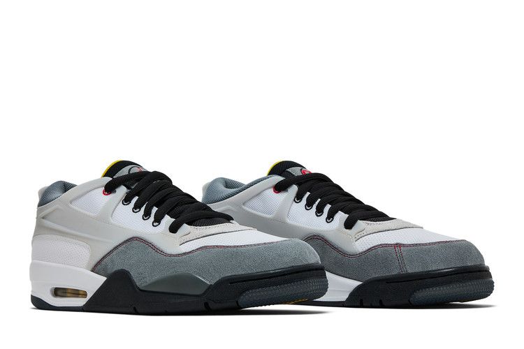 Air Jordan 4 RM Premium 'Motorsports' — White/Black/Smoke Grey/Fire Red