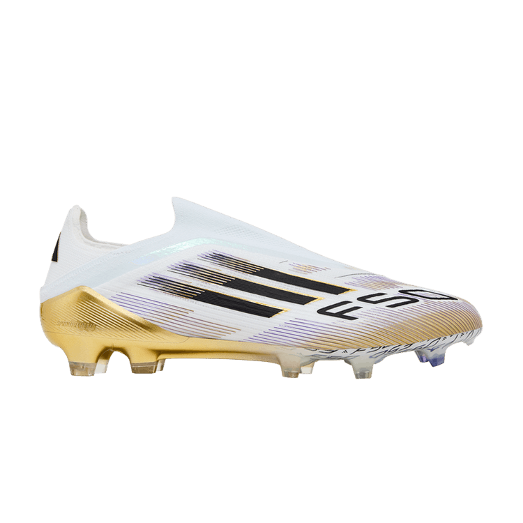 adidas Adizero F50 Elite Laceless FG 'Road to Glory Pack' — Cloud White/Core Black/Gold Metallic