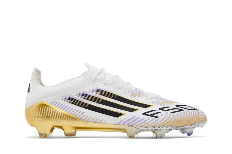adidas Adizero F50 Elite FG 'Road to Glory Pack' — Cloud White/Core Black/Gold Metallic