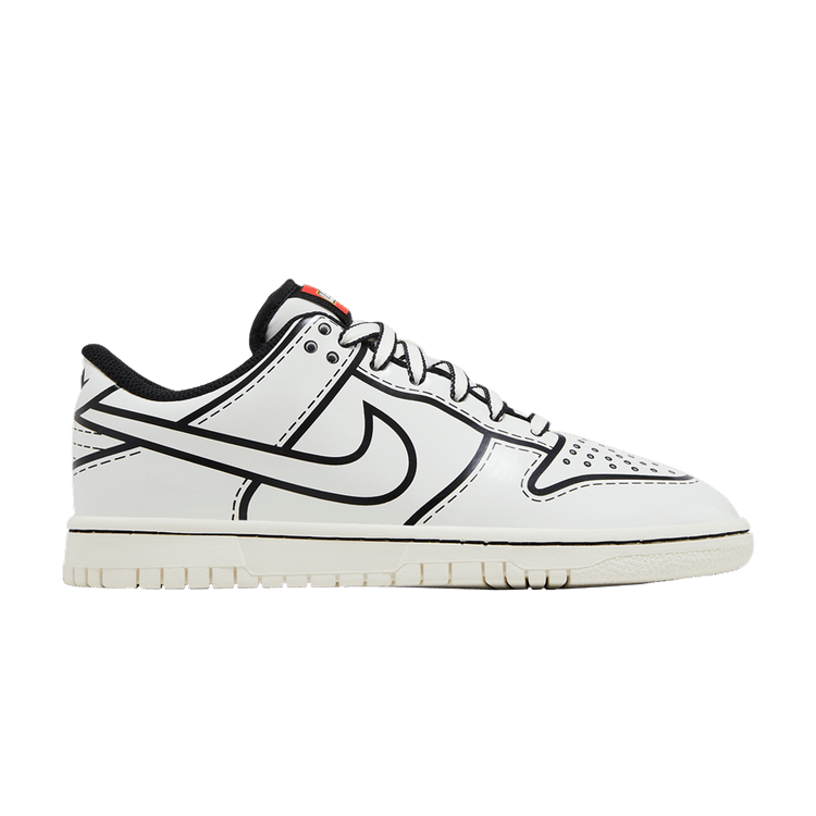 LEGO x Nike Dunk Low GS 'Sail' — Sail/Sail/Black/Rush Red
