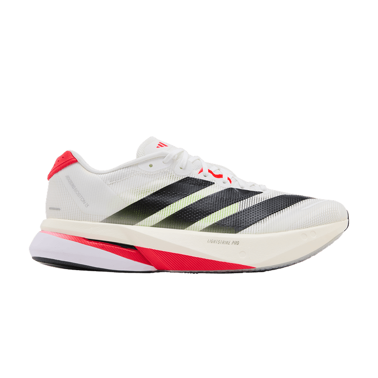 adidas Adizero Boston 13 'White Black Lucid Red' — Cloud White/Core Black/Lucid Red