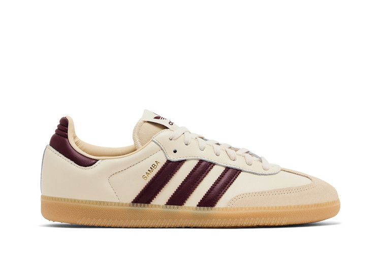 adidas Samba OG 'Wonder White Shadow Red Gum' — Wonder White/Shadow Red/Gum