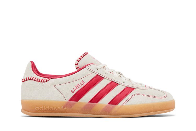 adidas Wmns Gazelle Indoor 'Beige Scarlet Gum' — Beige/Better Scarlet/Cream White