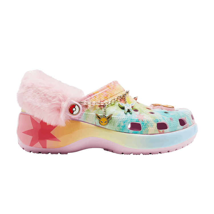 Pokémon x Crocs Wmns Classic Platform Clog 'Eevee' — Pink/Multi-Color