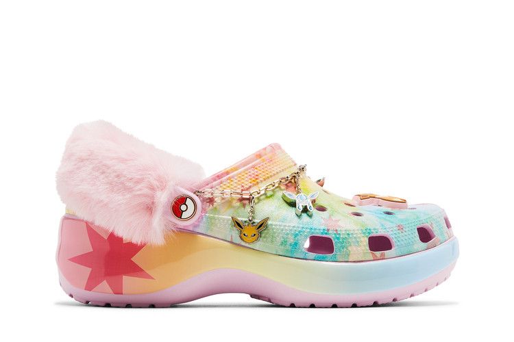 Pokémon x Crocs Wmns Classic Platform Clog 'Eevee' — Pink/Multi-Color