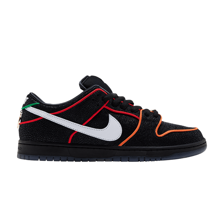 Bronx Girls Skate x Nike Dunk Low SB 'Mel &amp; Kava' — Black/White/Challenge Red/Total Orange/Lucky Green/Smoke Grey