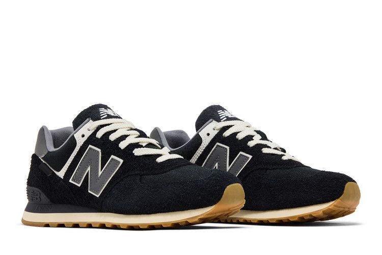New Balance 574 'Black Cordura Suede' — Black/Green