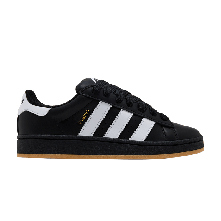 adidas Campus 00s 'Core Black Leather Gum' — Core Black/Cloud White/Cloud White