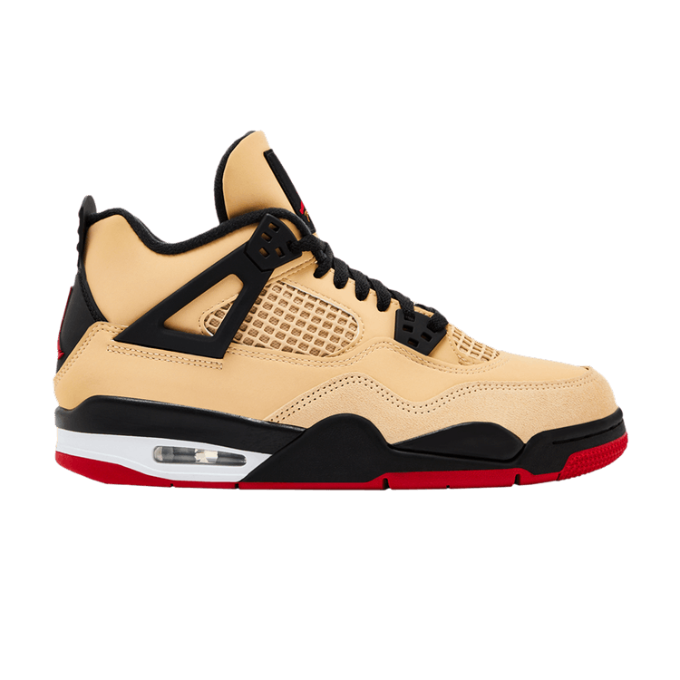 Air Jordan 4 Retro GS 'Pizza' — Sesame/White/Fire Red/Black