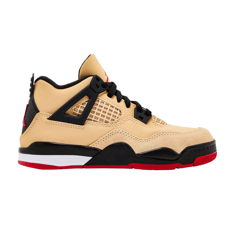 Air Jordan 4 Retro PS 'Pizza' — Sesame/White/Fire Red/Black