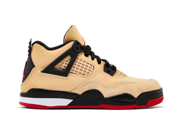 Air Jordan 4 Retro PS 'Pizza' — Sesame/White/Fire Red/Black