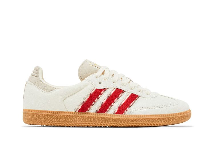 adidas Wmns Samba OG 'Pony Hair Pack - Wonder Beige Better Scarlet' — Wonder Beige/Cream White/Better Scarlet