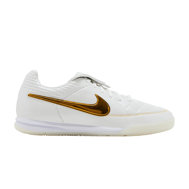 Ronaldinho x Nike Tiempo Legend 'Touch of Gold' — Summit White/White/Metallic Gold