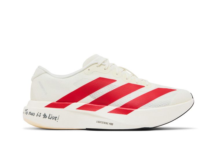 adidas Adizero Evo SL 'To Run is to Live!' — Off White/Better Scarlet/Core Black