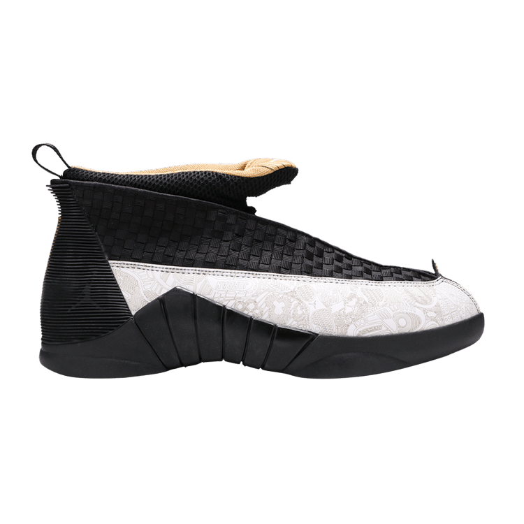 Air Jordan 15 Retro LS 'Laser' — Black/Metallic Gold/White