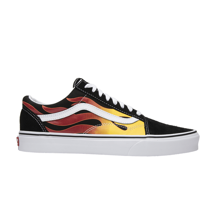 Vans Old Skool 'Flames' — Black/True White