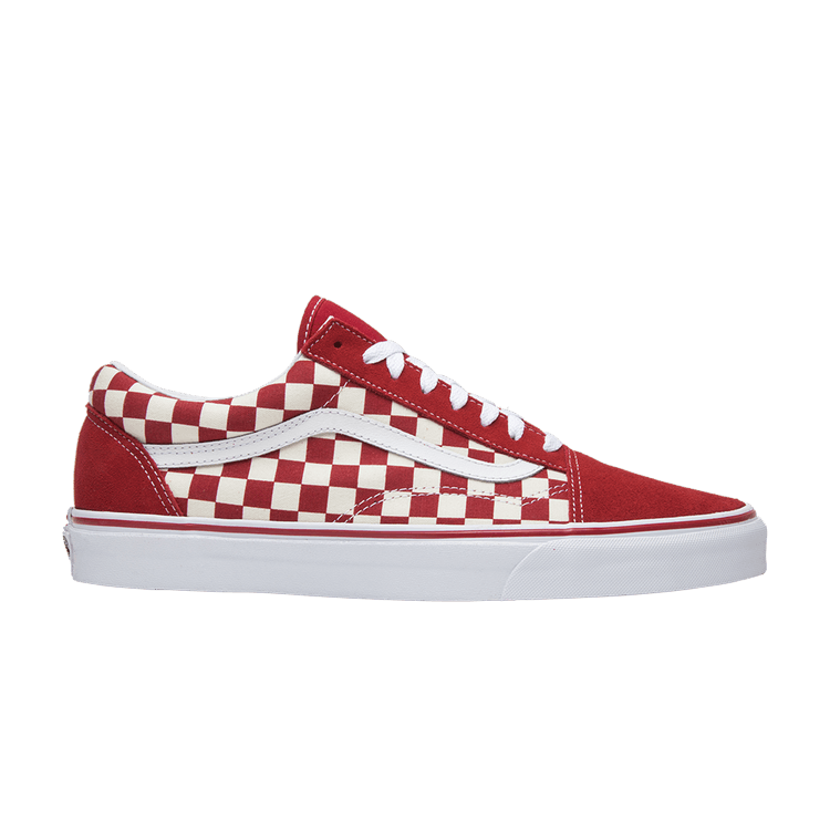 Vans Old Skool 'Red Checkerboard' — Red/White