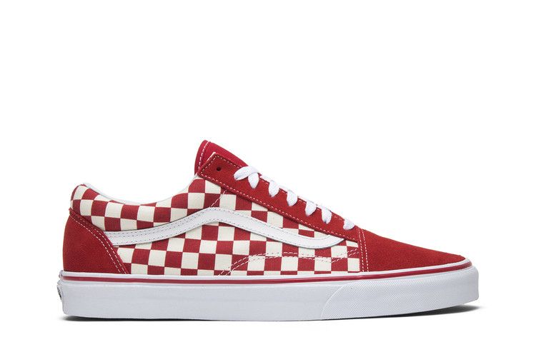 Vans Old Skool 'Red Checkerboard' — Red/White