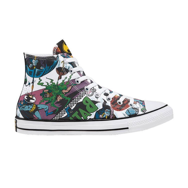Batman x Converse Chuck Taylor All Star High '80th Anniversary - Issue 190' — Black/White/Yellow
