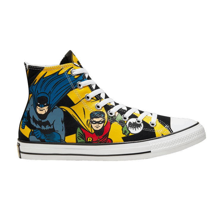 Batman x Converse Chuck Taylor All Star High '80th Anniversary - Issue 164' — Black/White/Lemon Chrome