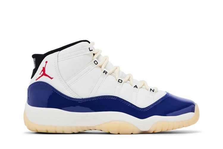 Air Jordan 11 GS 'Rare Air' — Deep Royal Blue/Sail/Black/Fire Red