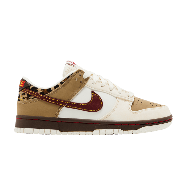 Nike Wmns Dunk Low 'Khaki Team Red' — Khaki/Team Red/Baroque Brown/Pearl White