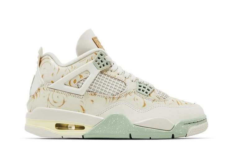 Air Jordan 4 Retro SE 'Somos Eternos' — Soft Pearl/Metallic Gold/Light Bone/Jade Horizon