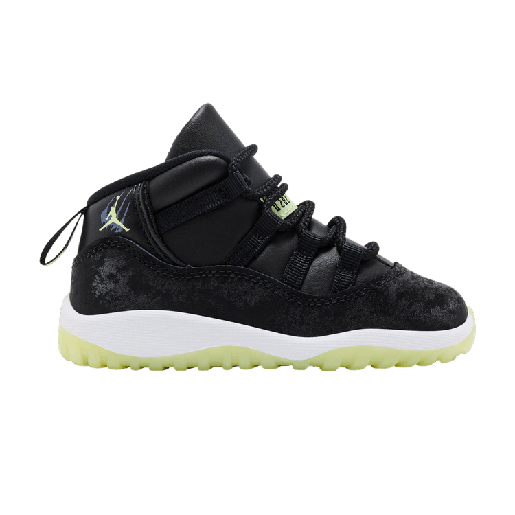Air Jordan 11 Retro TD 'Black Dark Raisin' — Black/Dark Raisin/White/Barely Volt