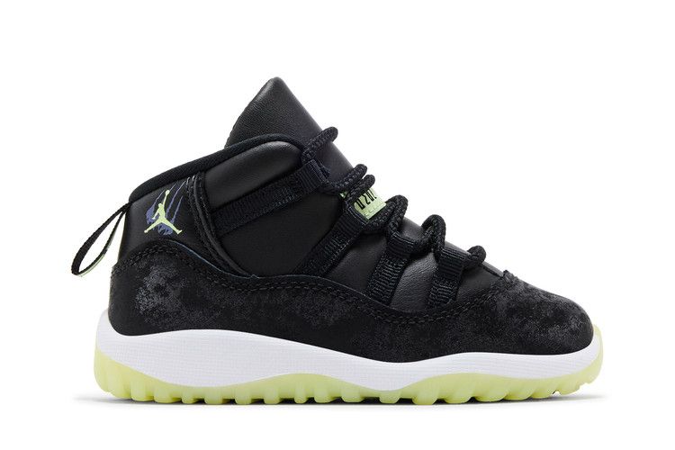 Air Jordan 11 Retro TD 'Black Dark Raisin' — Black/Dark Raisin/White/Barely Volt