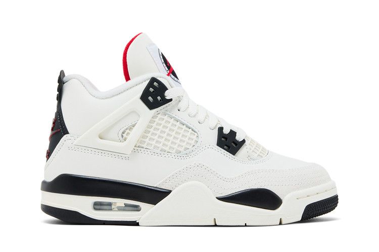 Air Jordan 4 Retro GS 'Flight Club' — Sail/Black/University Red