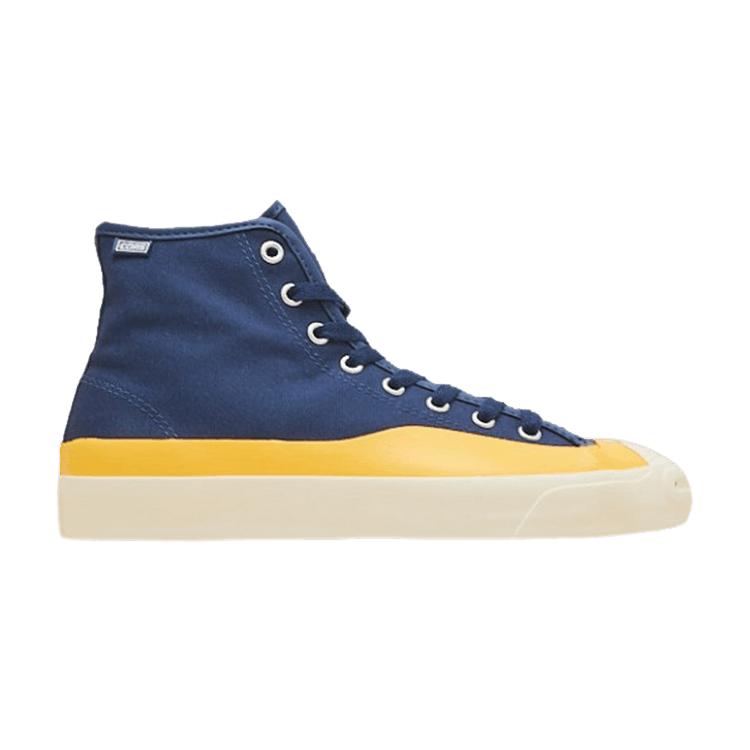 Pop Trading Company x Converse Jack Purcell Pro High 'Navy Yellow' — Egret/Navy/Yellow