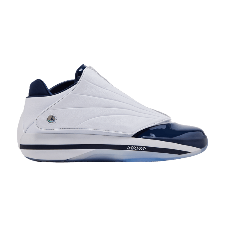 Air Jordan 4016 'Midnight Navy' — White/Metallic Silver/Midnight Navy