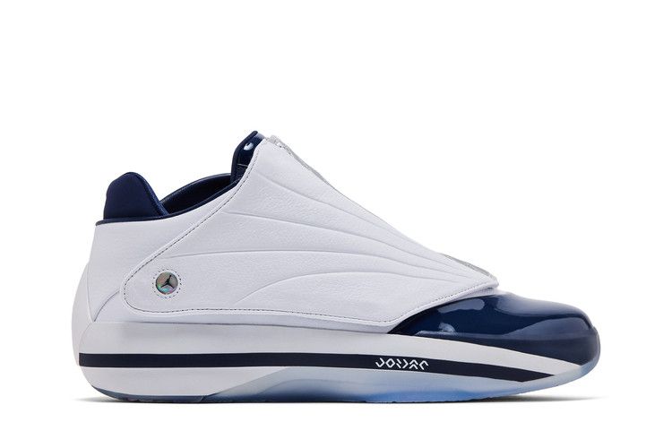 Air Jordan 4016 'Midnight Navy' — White/Metallic Silver/Midnight Navy