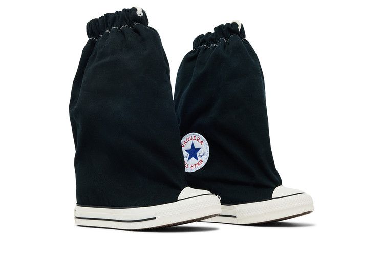 Vaquera x Converse Wmns Chuck Taylor All Star XHi Slouch Wedge 'Black' — Black/White/Egret