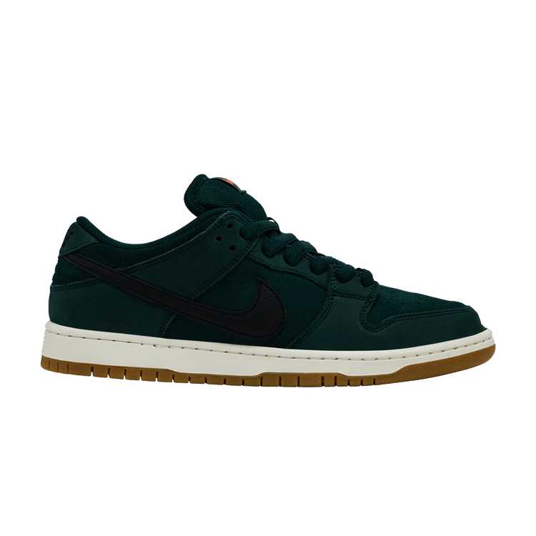 Nike Dunk Low Pro SB 'Deep Fir' — Deep Fir/Black/Fir/Sail/Gum Light Brown/Safety Orange