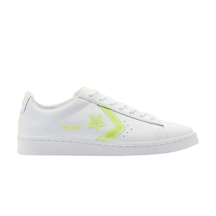 Converse Pro Leather Low 'Hi-Vis Collection - White Lemon Neon' — White/Lemon Venom/White