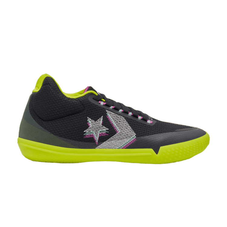 Converse All Star BB Evo Mid 'Hi-Vis Collection - Black Lemon Venom' — Black/Lemon Venom