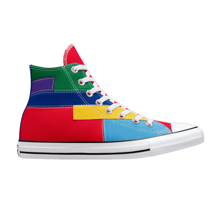 Converse Chuck Taylor All Star High 'Patchwork' — University Red/Rush Blue