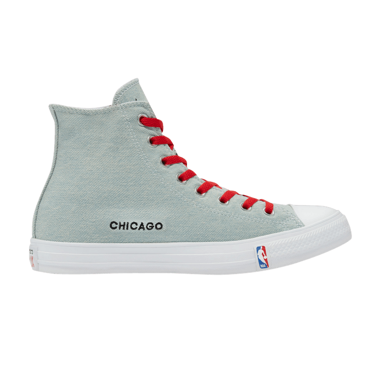 Converse NBA x Chuck Taylor All Star High 'Chicago Bulls' — Light Blue/White/Red