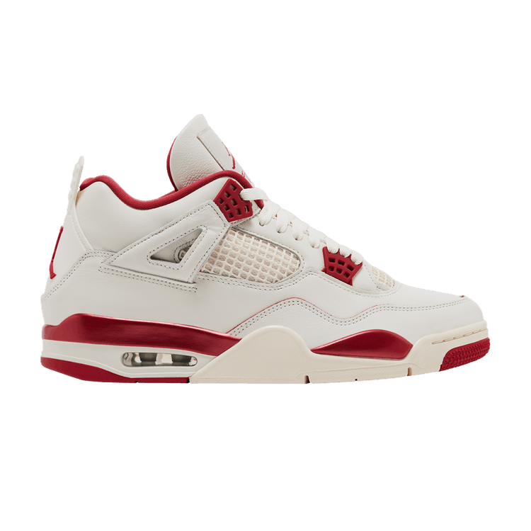Wmns Air Jordan 4 Retro 'Valentine's Day' — Pale Ivory/Sierra Red/Tough Red