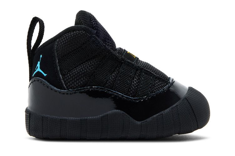 Air Jordan 11 Retro Crib Bootie 'Gamma Blue' — Black/Gamma Blue/Black/Varsity Maize
