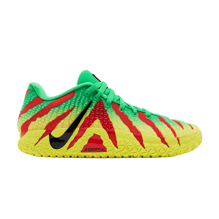 Jurassic Park x Nike Ja 3 'Explorer' — Green Spark/Black-University Red-Dynamic Yellow
