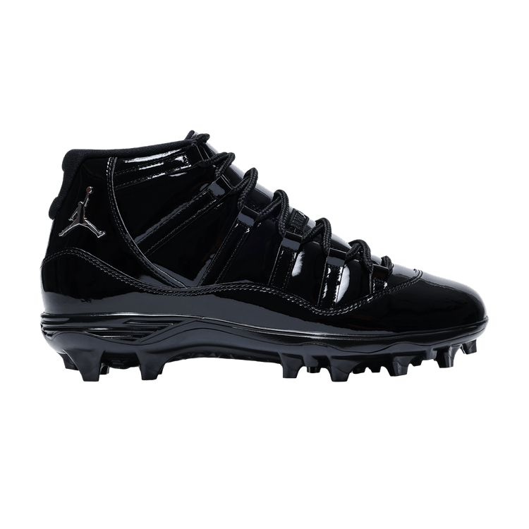 Air Jordan 11 Mid TD Cleat 'Patent Black' — Black/White/Anthracite