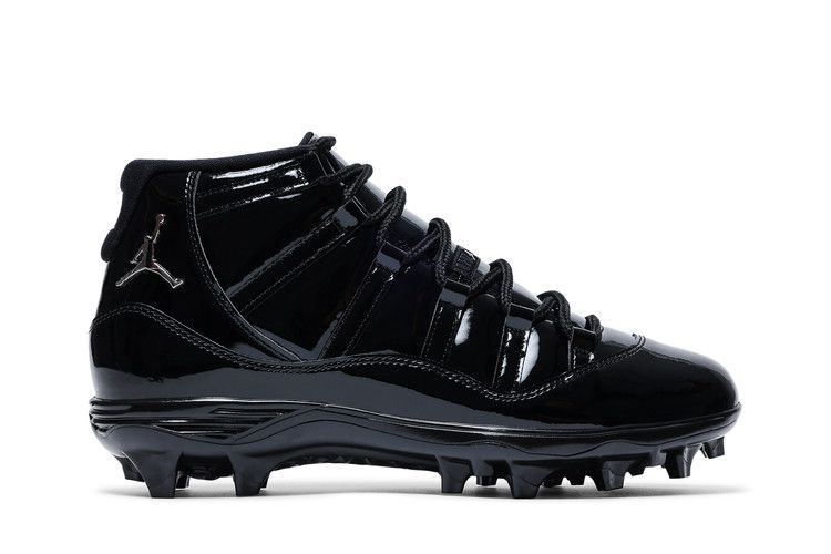 Air Jordan 11 Mid TD Cleat 'Patent Black' — Black/White/Anthracite