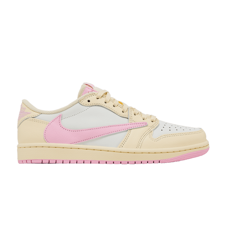 Travis Scott x Air Jordan 1 Retro Low OG 'Shy Pink' — Muslin/Shy Pink-Sail-University Red