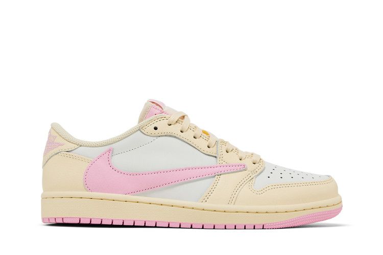 Travis Scott x Air Jordan 1 Retro Low OG 'Shy Pink' — Muslin/Shy Pink-Sail-University Red